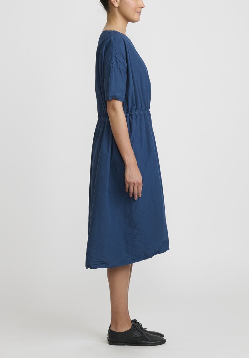 Album Di Famiglia Tissue Cotton Oversized Dress in Blue