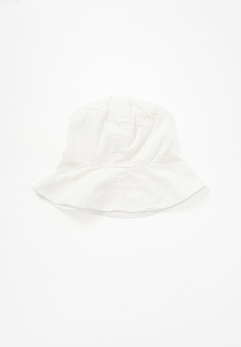 Album di Famiglia Tissue Cotton Hat in Milk White	