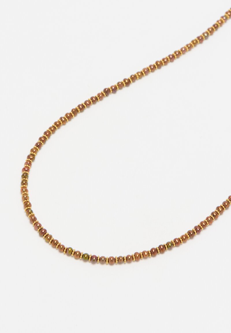 Greig Porter 18k, Brown Pearl Short Necklace	