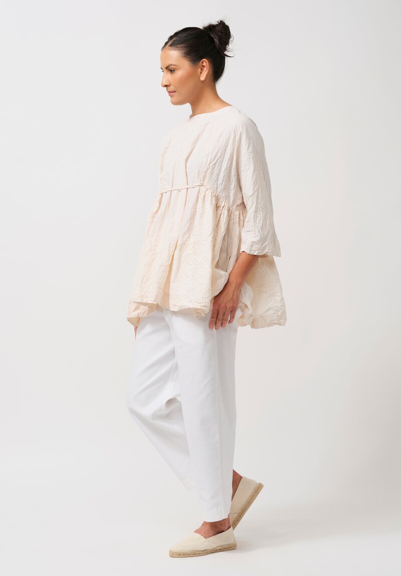 Daniela Gregis Washed Cotton Camicia Newpride Rossella Top in Raw White	