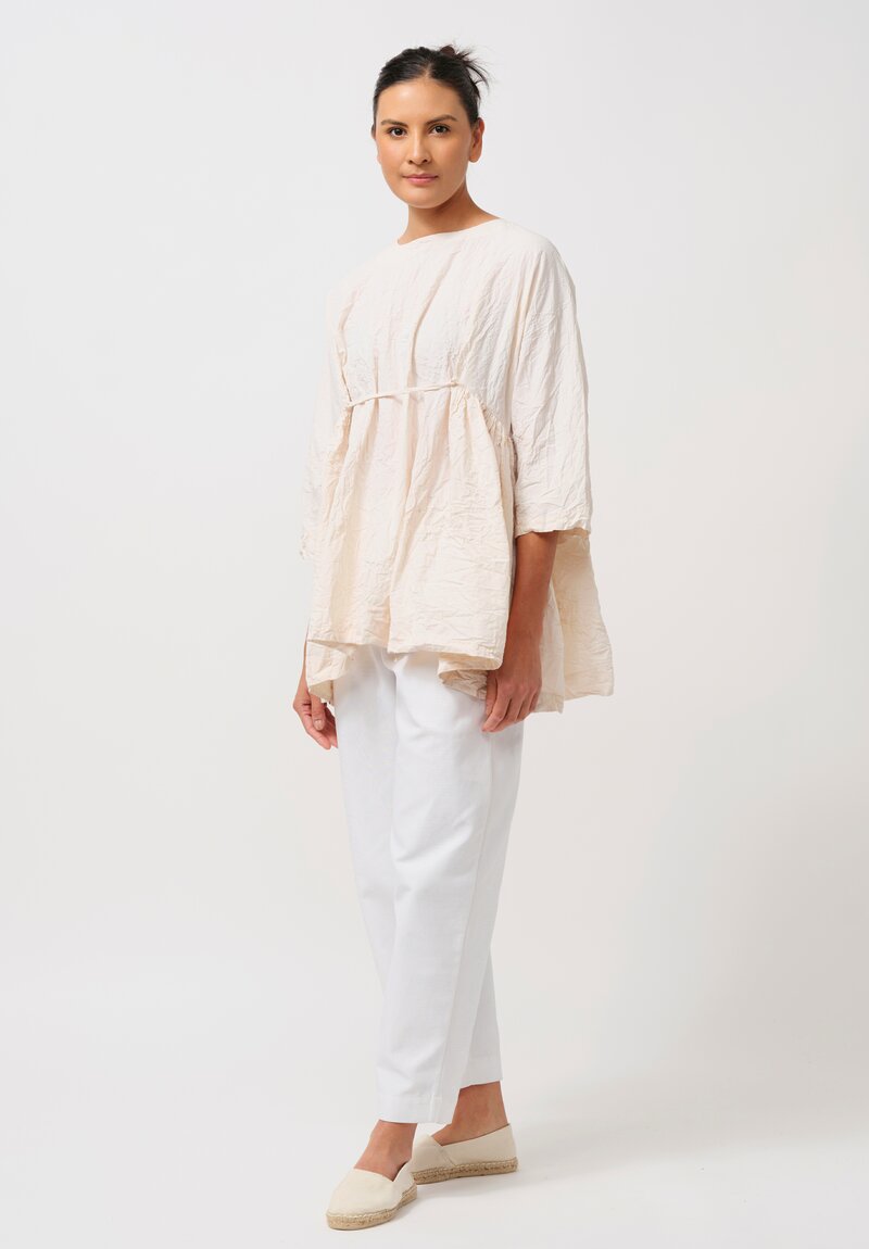 Daniela Gregis Washed Cotton Camicia Newpride Rossella Top in Raw White	