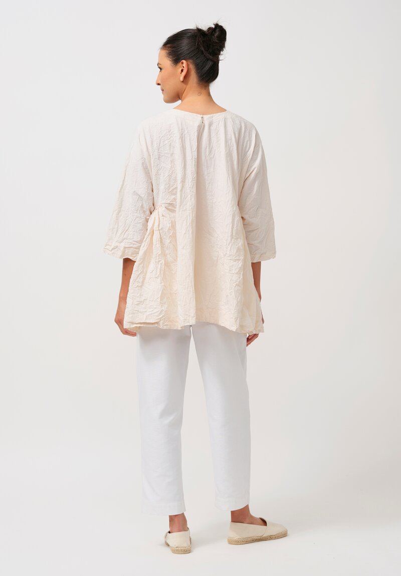 Daniela Gregis Washed Cotton Camicia Newpride Rossella Top in Raw White	