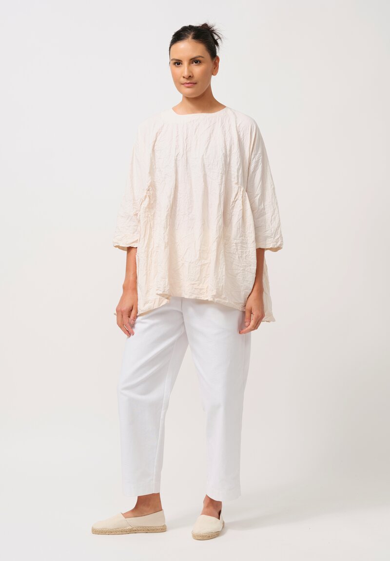 Daniela Gregis Washed Cotton Camicia Newpride Rossella Top in Raw White	