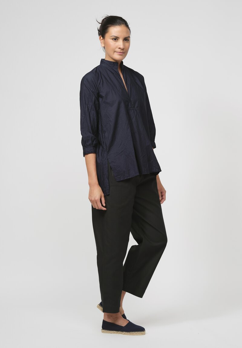 Daniela Gregis Washed Cotton Camicia Kora Top in Navy Blue	