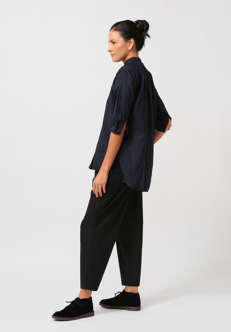 Daniela Gregis Washed Cotton Camicia Kora Top in Navy Blue	