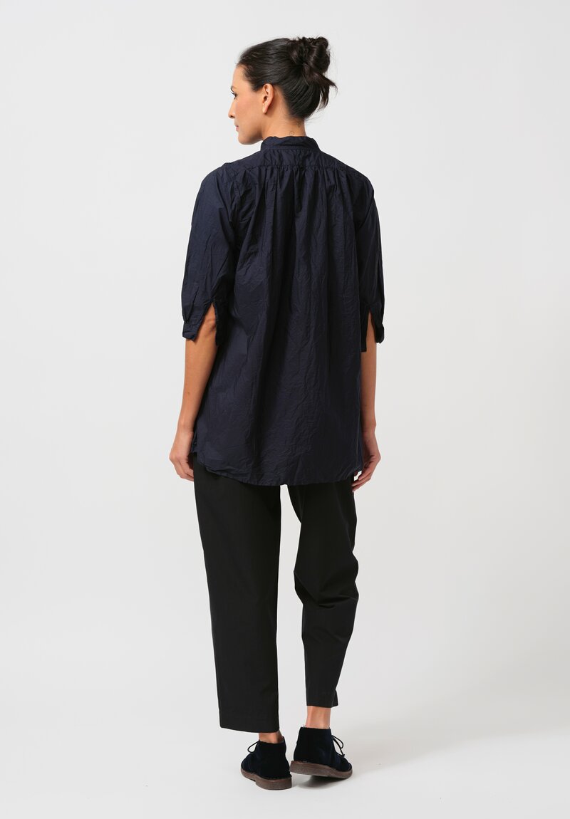 Daniela Gregis Washed Cotton Camicia Kora Top in Navy Blue	