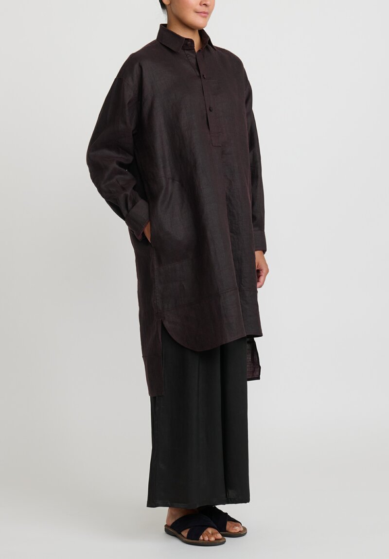 Noir Handmade Mud Linen Painter's Blouse	