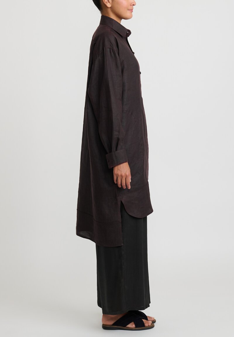 Noir Handmade Mud Linen Painter's Blouse	