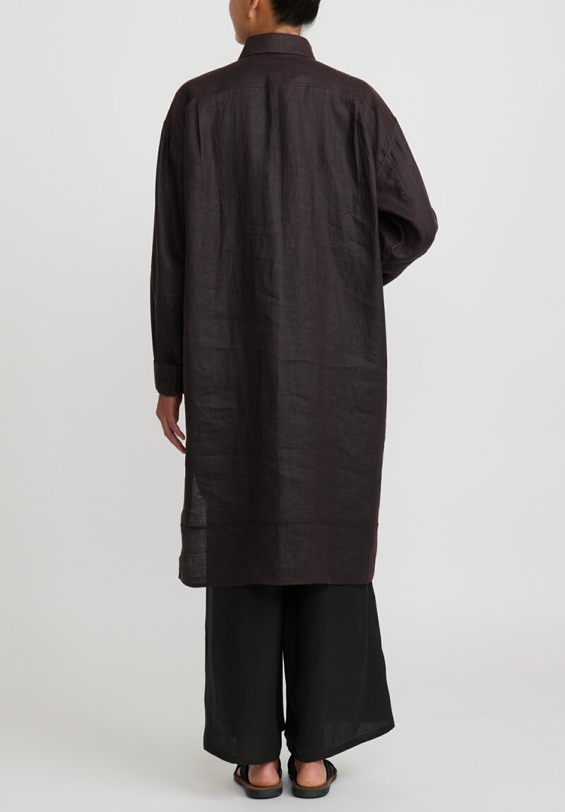 Noir Handmade Mud Linen Painter's Blouse	