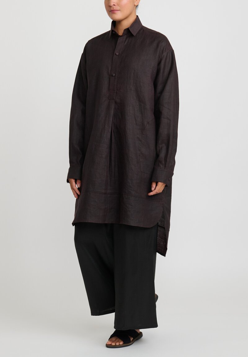 Noir Handmade Mud Linen Painter's Blouse	