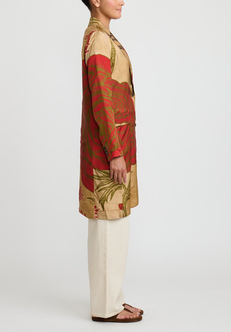 Uma Wang Jacquard Khloe Jacket in Brown Rose	