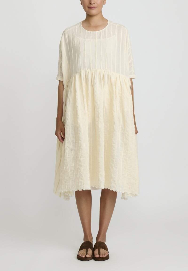 Uma Wang Cotton Agnus Parados Dress in Off White	