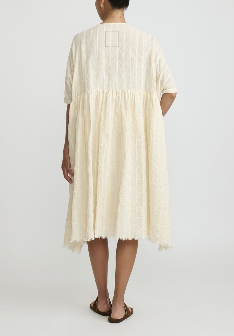 Uma Wang Cotton Agnus Parados Dress in Off White	