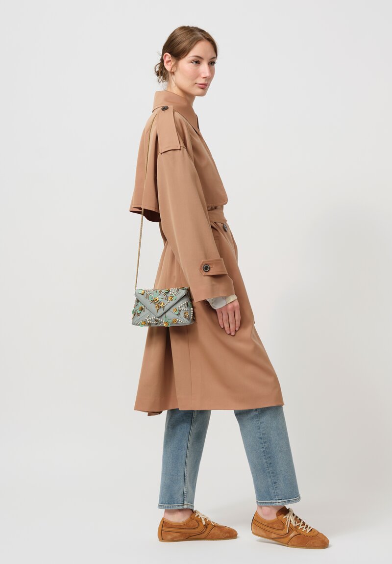 Dries Van Noten Wool Robyn Trench Coat in Camel Brown	