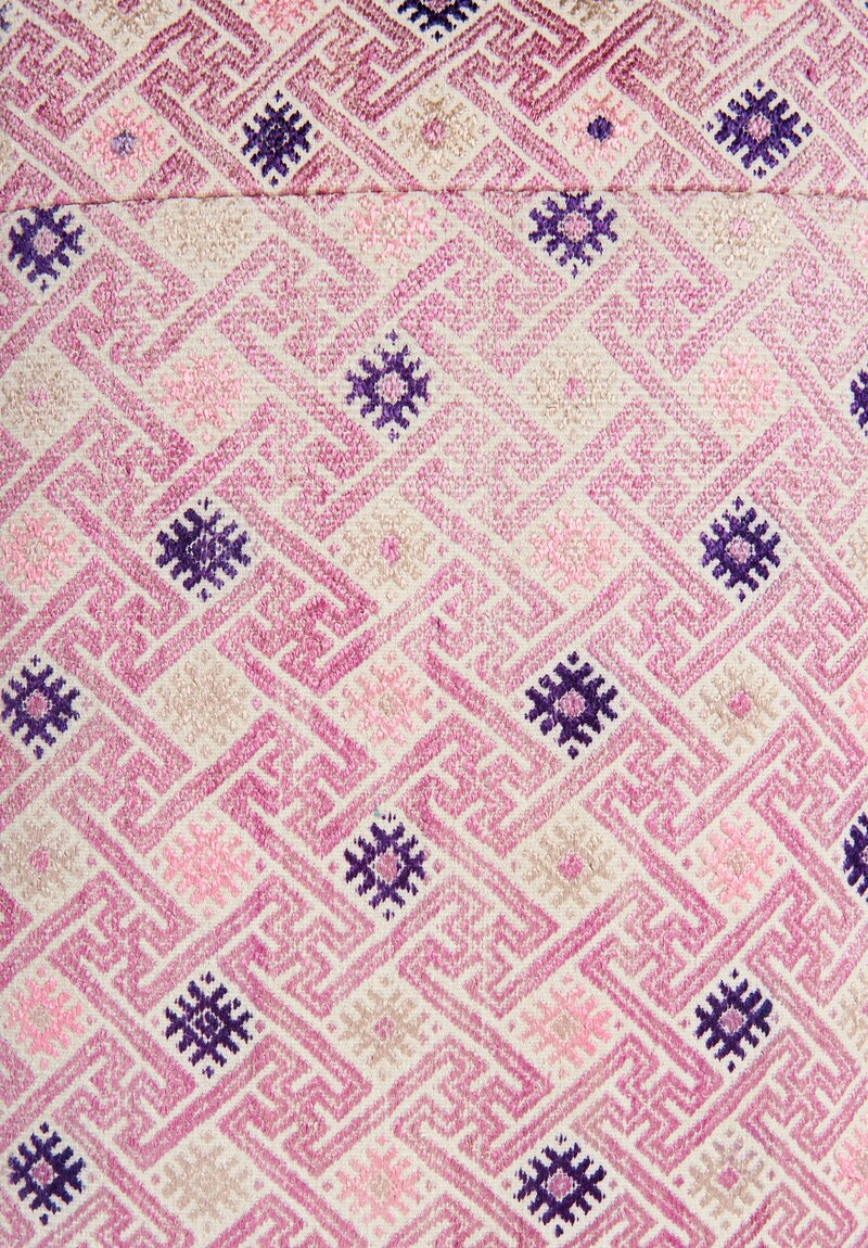 Vintage Zhuang Wedding Blanket Pillow in Pink