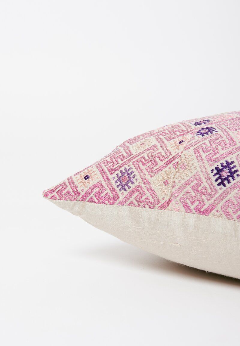 Vintage Zhuang Wedding Blanket Pillow in Pink