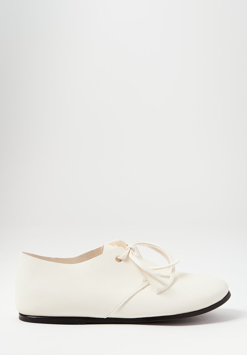 Album Di Famiglia Leather Shoe in Milk White