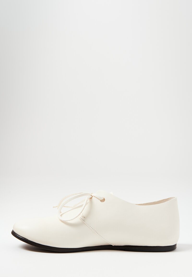 Album Di Famiglia Leather Shoe in Milk White