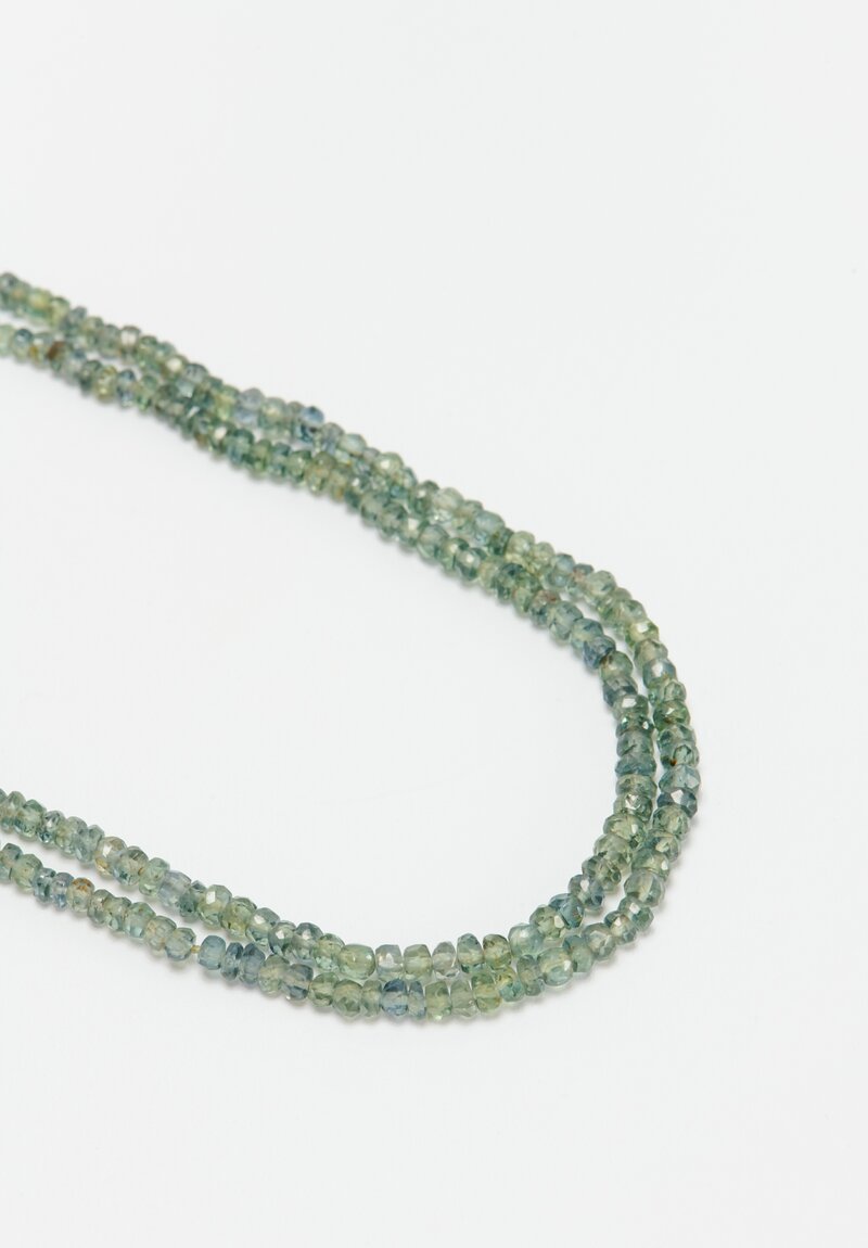 Denise Betesh 18k, 22k and Green Sapphire Double Strand Necklace	