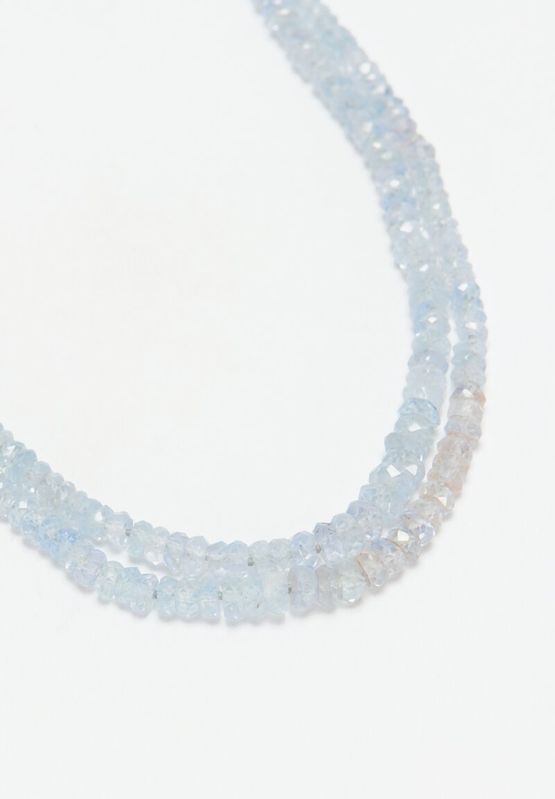 Denise Betesh 18k, 22k Light Blue Sapphire Double Strand Necklace 18 in	