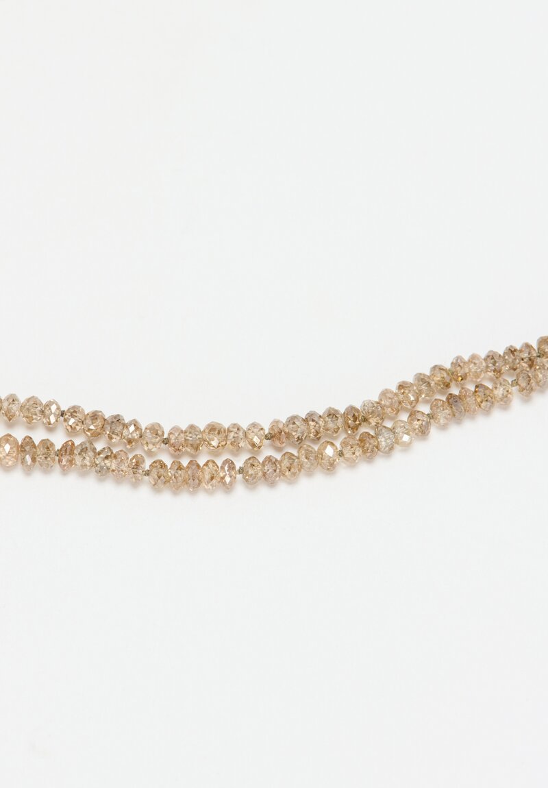 Denise Betesh Double Strand Champagne Diamond Bead Necklace	