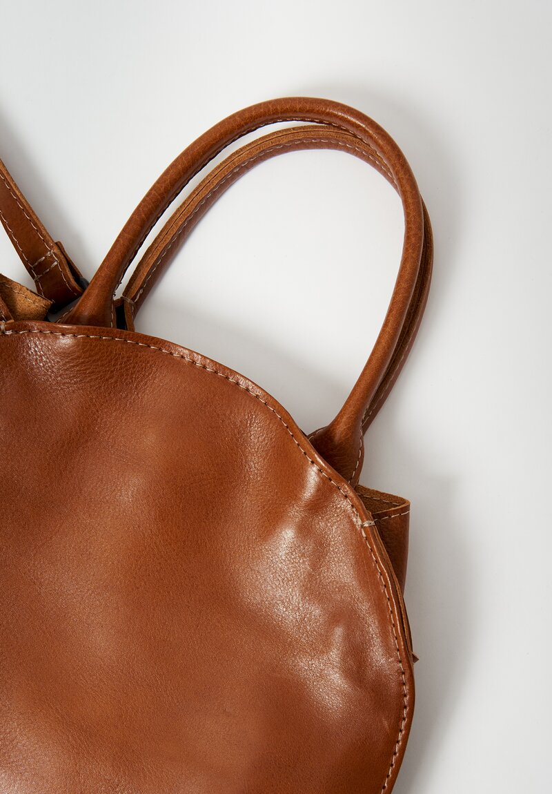 Coriu Leather Rounded Sella Tote Cuoio Brown	