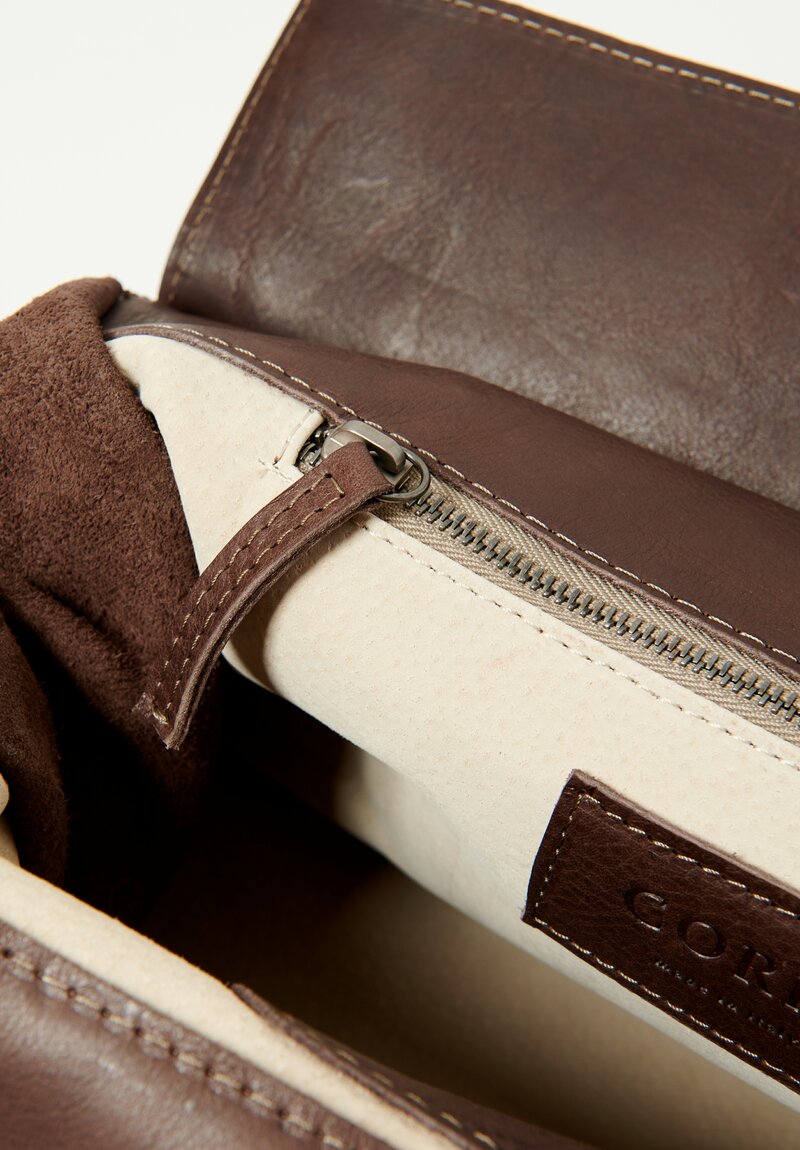 Coriu Leather Bitta S Handbag Dark Brown	