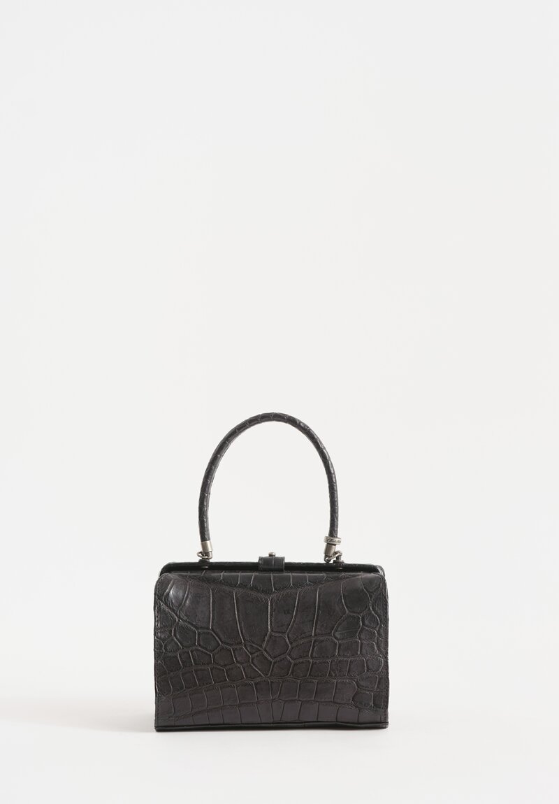 Christian Peau Crocodile Handbag in Black