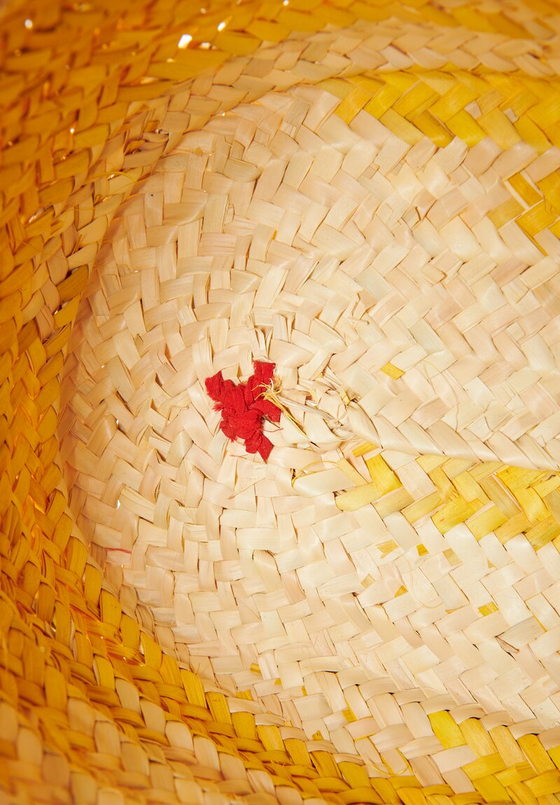 Daniela Gregis Straw Millefoglie Cesta Basket Natural, Yellow
