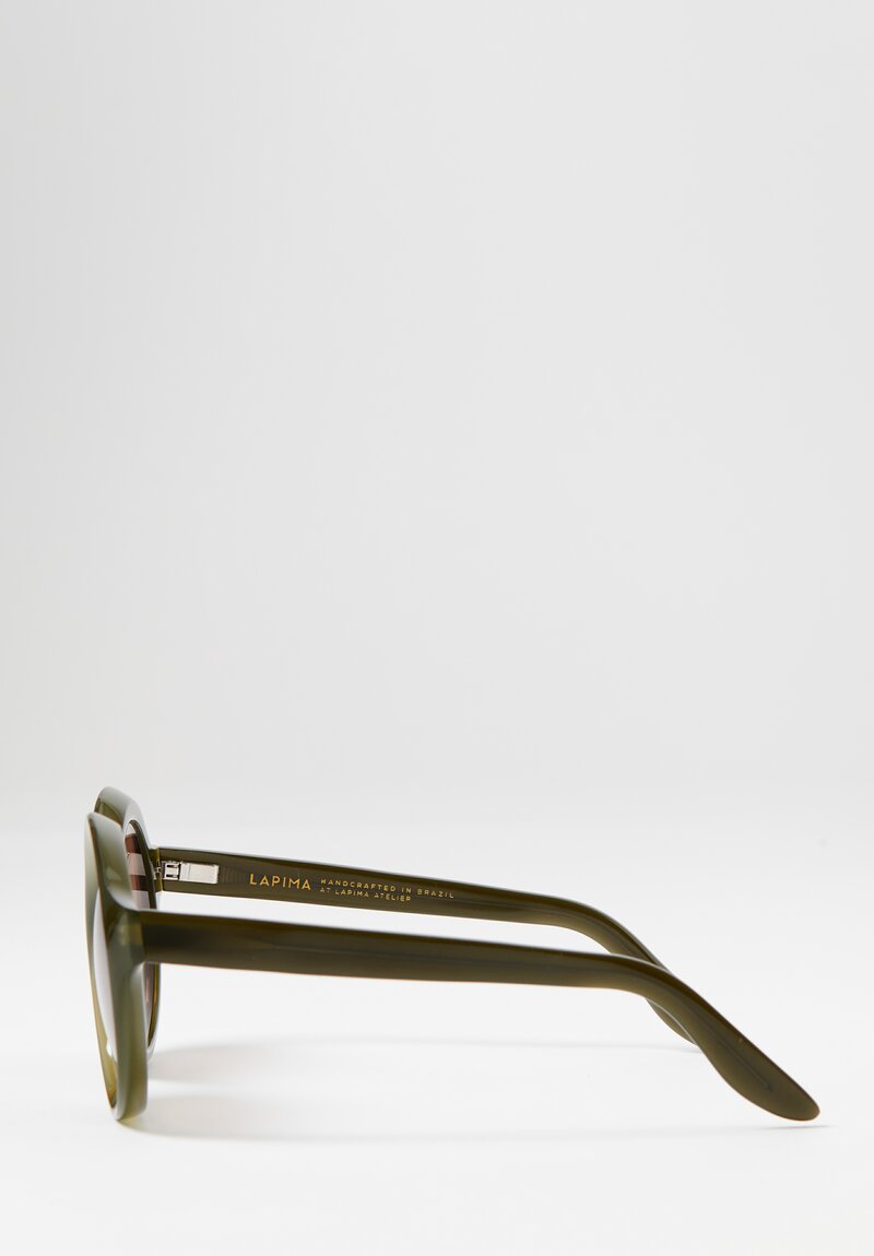 Lapima Carolina X Sunglasses in Oliva Solid	