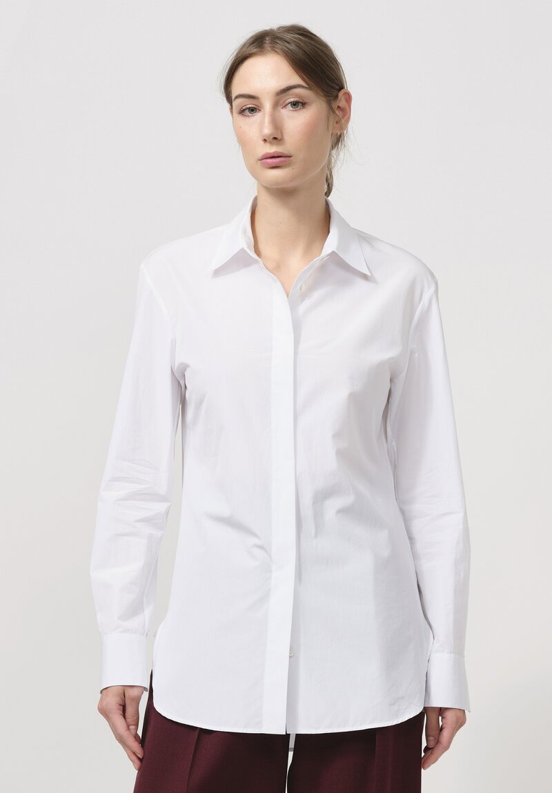 The Row Cotton Derica Shirt in White	