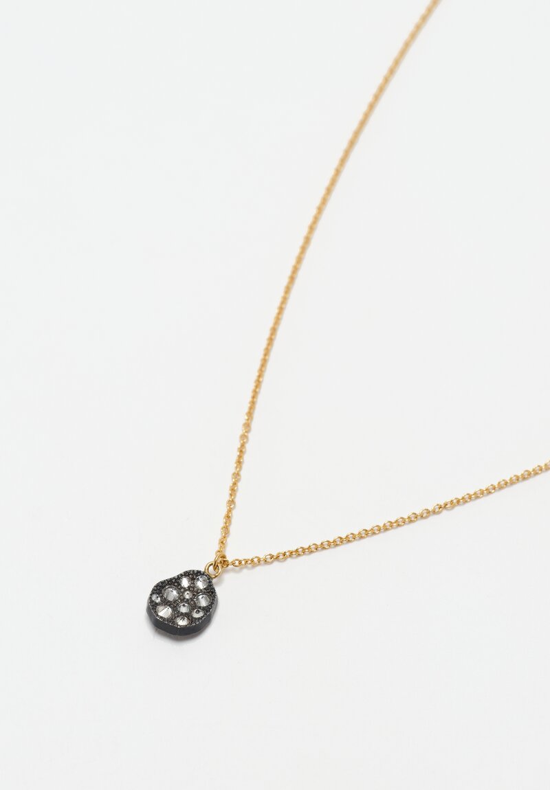 TAP by Todd Pownell 18k, Oxidized Silver, Inverted Diamond Pendant Necklace