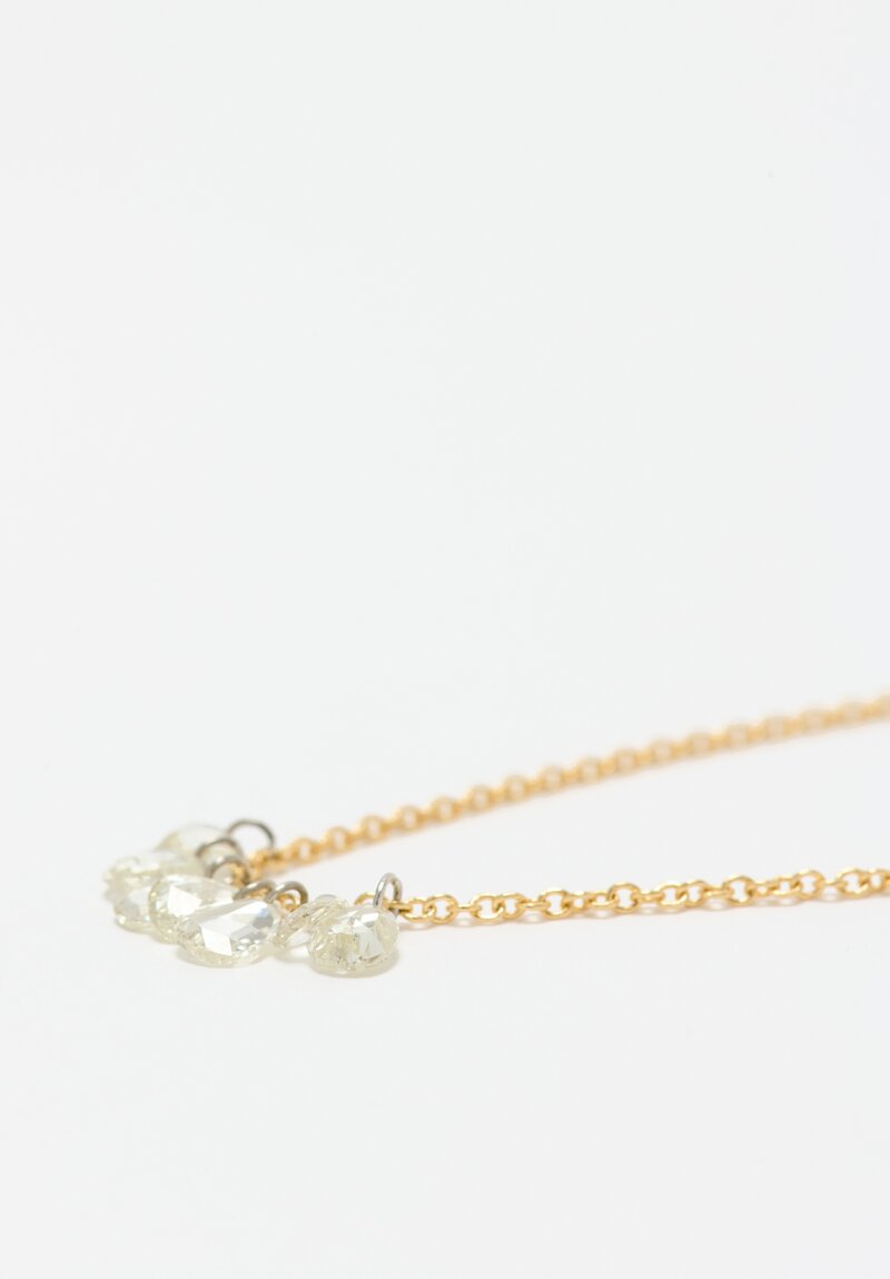Tap by Todd Pownell 18k Cable Chain Necklace with 7 Rose Cut Diamonds	