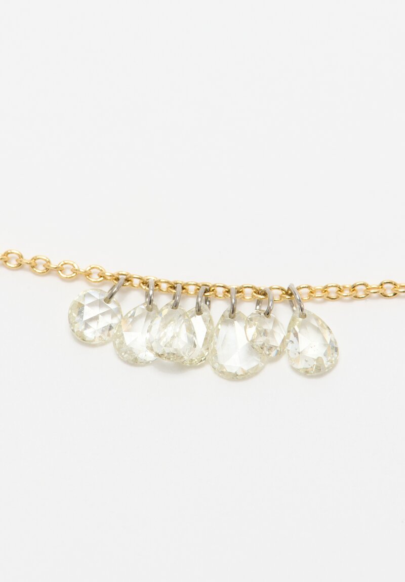 Tap by Todd Pownell 18k Cable Chain Necklace with 7 Rose Cut Diamonds	