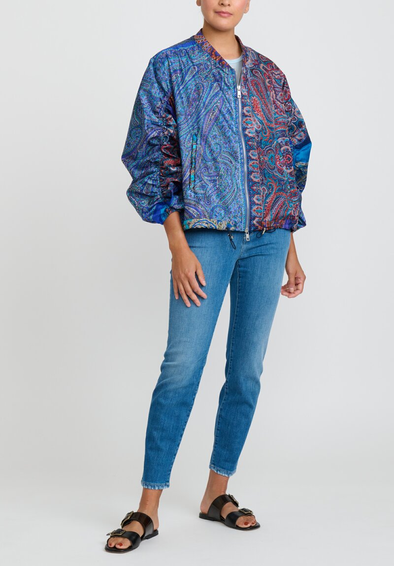 Giorgio Brato Hand Dyed Silk Zip-Up Jacket	