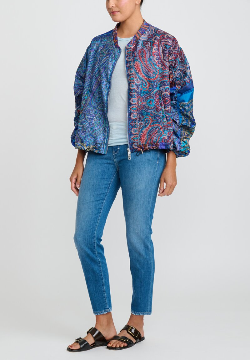 Giorgio Brato Hand Dyed Silk Zip-Up Jacket	