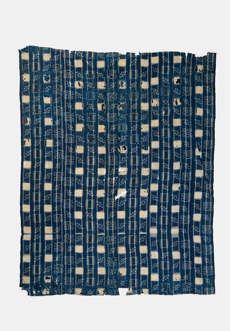 Early 20th Century Japanese Kasuri Cotton Sheet with Boro Patchwork	