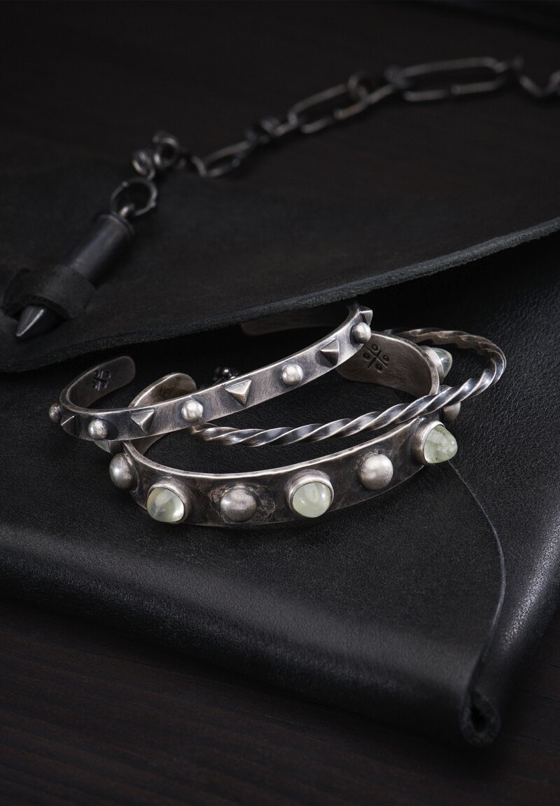 Miranda Hicks Oxidized Sterling Silver Medium Finial Cuff	