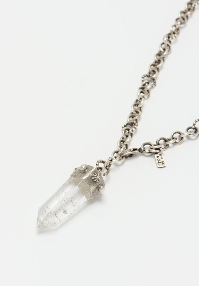 Miranda Hicks Sterling Silver Pendulum Chain with Quartz Crystal	