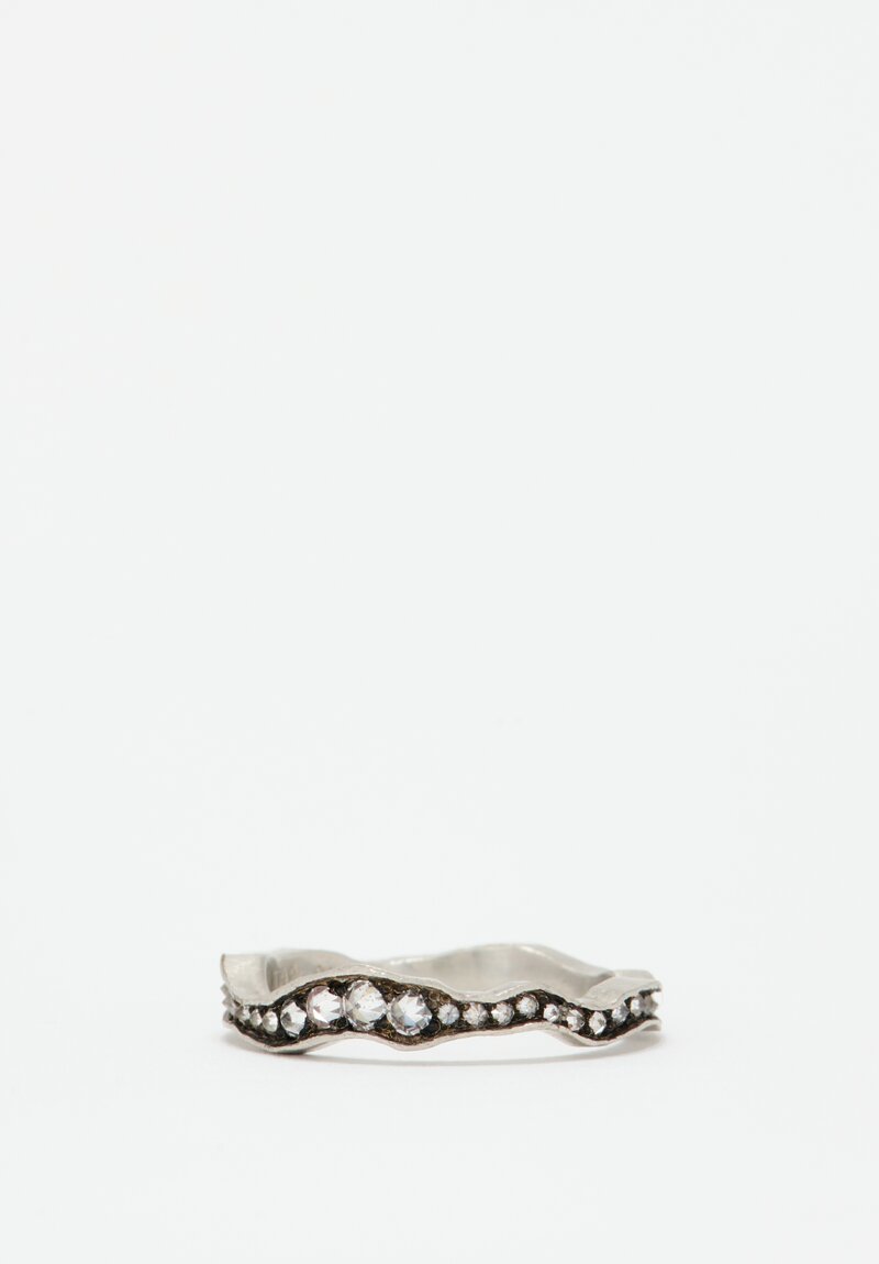 Tap by Todd Pownell Platinum and Diamond Wavy Eternity Band	