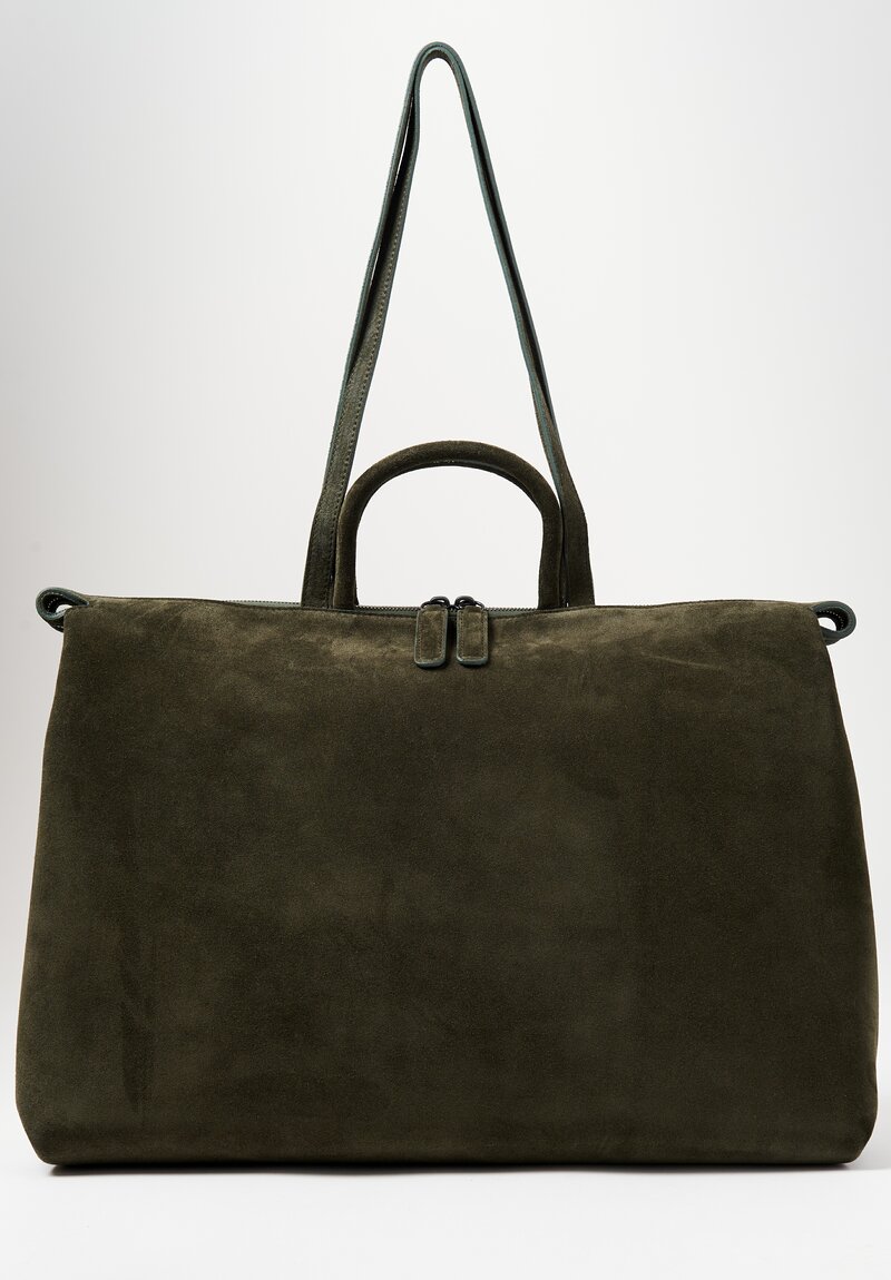 Marsell Suede Orizzontale Shoulder Bag Clorofilla Green	