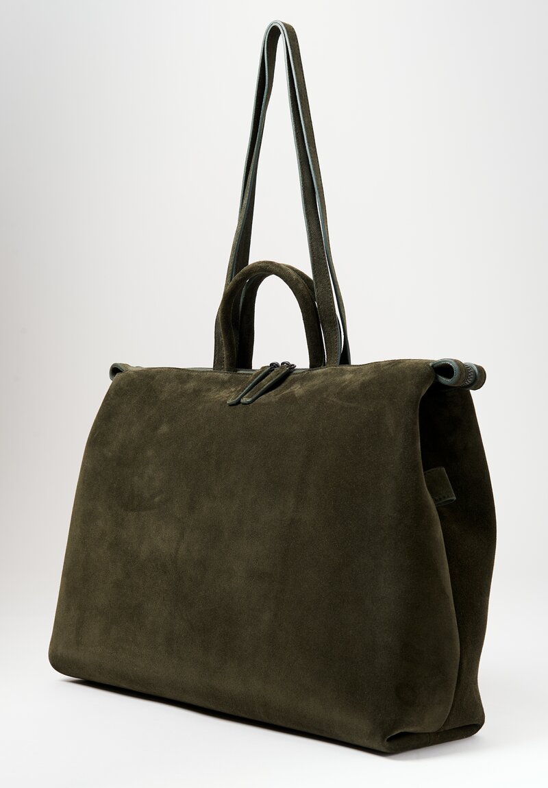 Marsell Suede Orizzontale Shoulder Bag Clorofilla Green	
