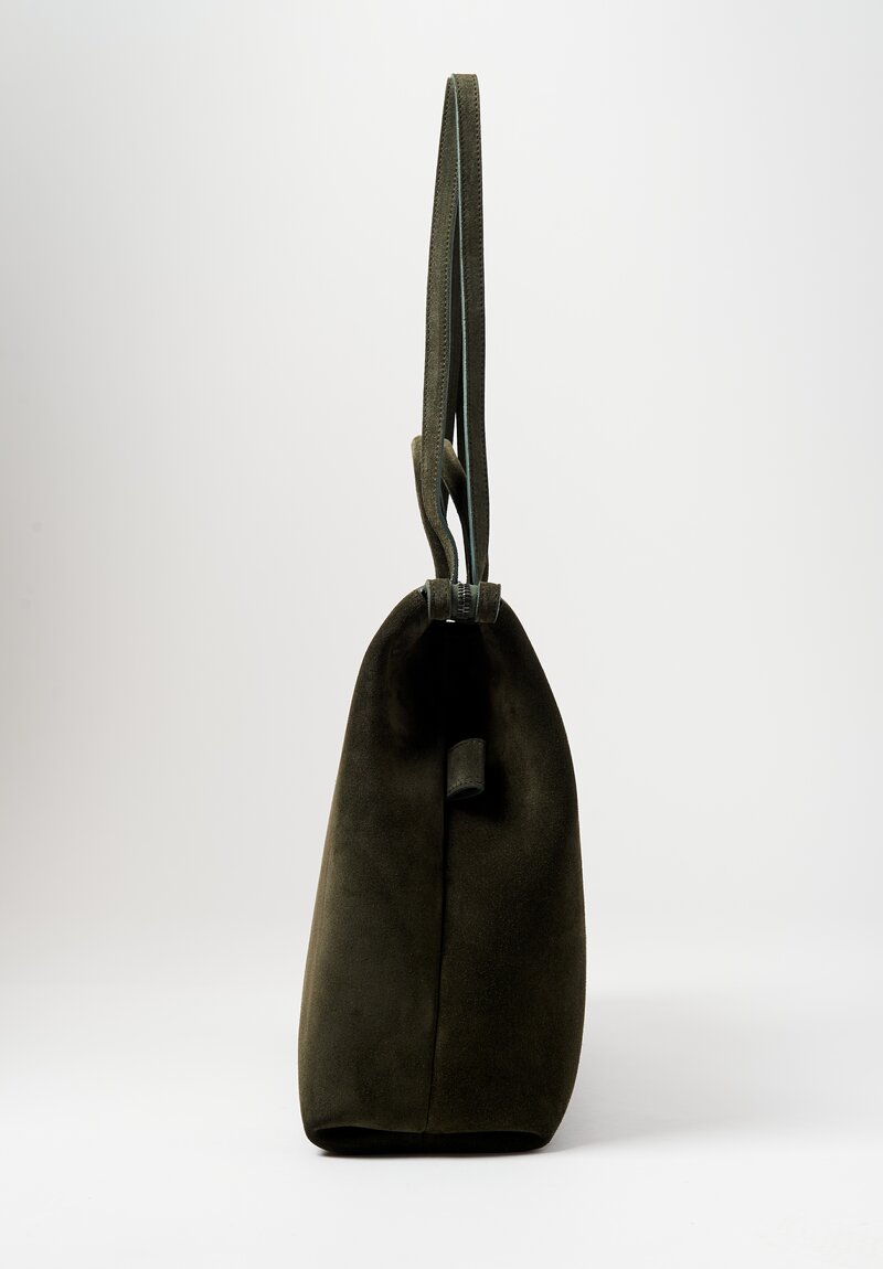 Marsell Suede Orizzontale Shoulder Bag Clorofilla Green	