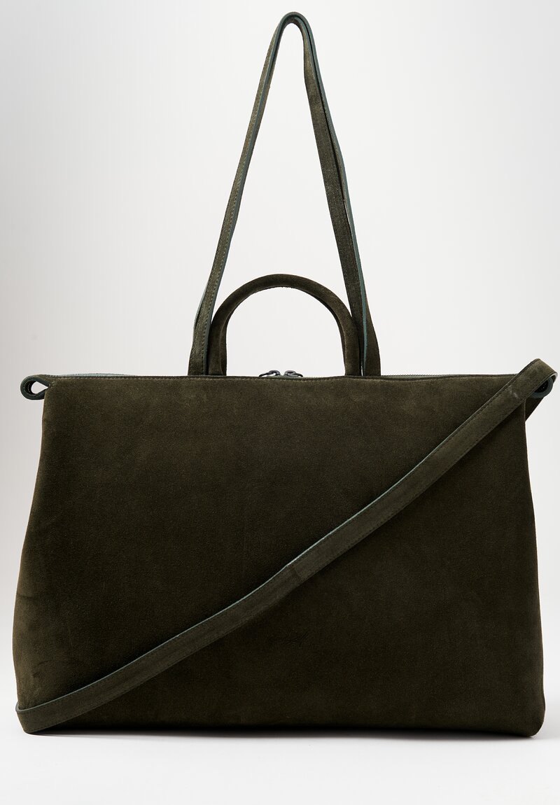Marsell Suede Orizzontale Shoulder Bag Clorofilla Green	