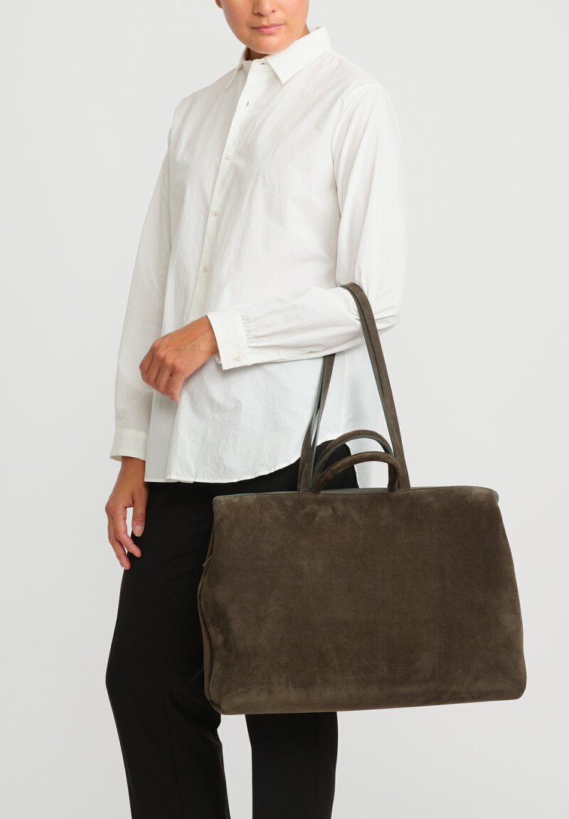 Marsell Suede Orizzontale Shoulder Bag Clorofilla Green	