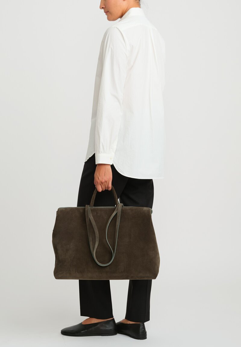 Marsell Suede Orizzontale Shoulder Bag Clorofilla Green	