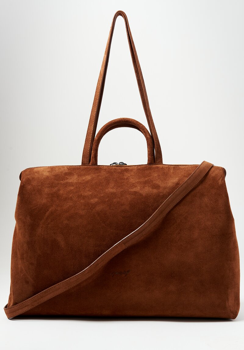 Marsell Suede Orizzontale Shoulder Bag Basalto Brown	