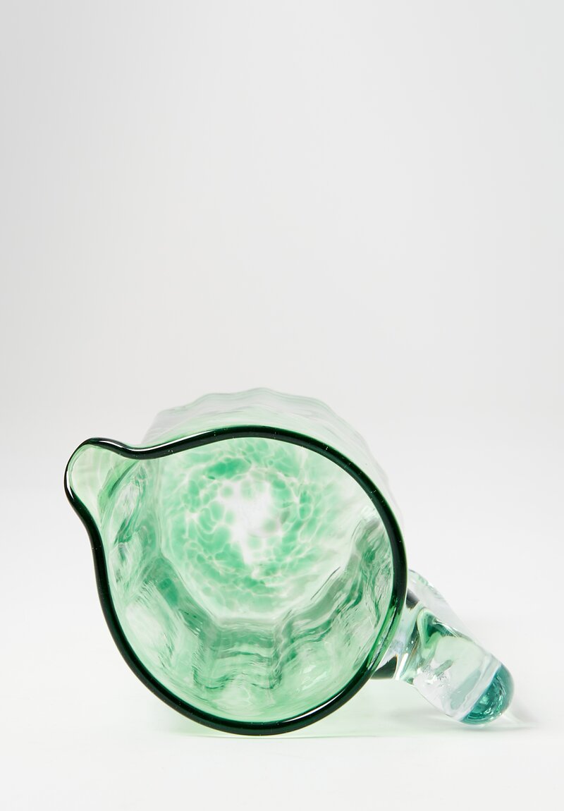 Studio Xaquixe Small Handblown Glass Pitcher Bristol Green	