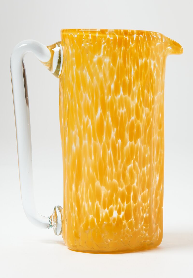 Studio Xaquixe Small Handblown Glass Pitcher Saffron Yellow	