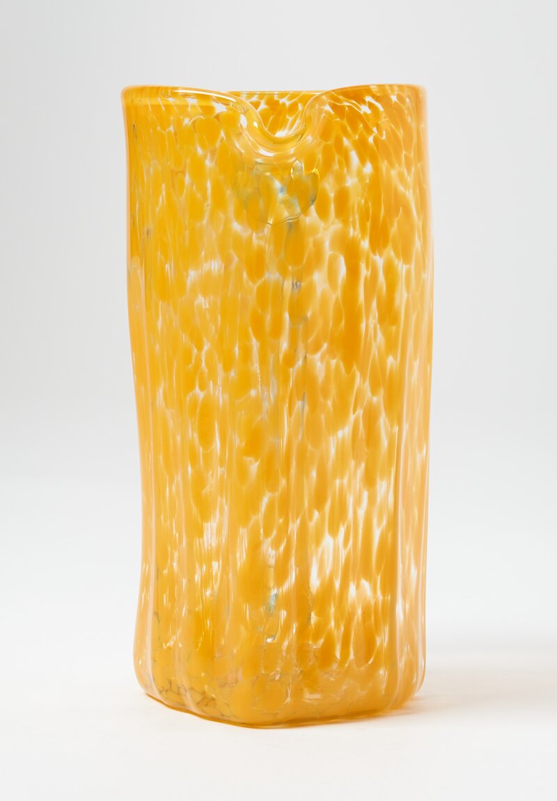 Studio Xaquixe Small Handblown Glass Pitcher Saffron Yellow	